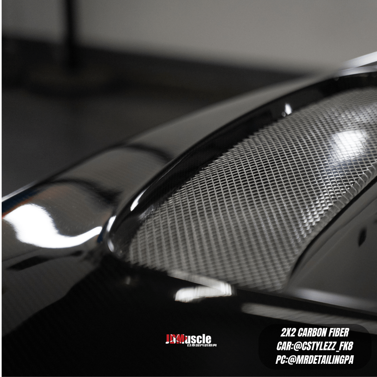JDMuscle Tanso Carbon Fiber Hood VS Style 2017+ Honda Civic Type R FK8 *Special Order No Cancelations - JDMuscleHoodsJDM-FK8-HVST2x2 Twill