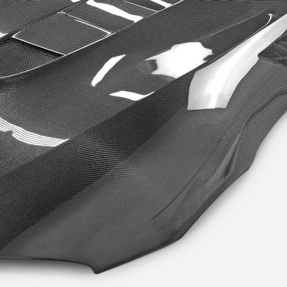 JDMuscle Tanso Carbon Fiber Hood VS Style - 2020+ Toyota Supra GR A90/A91 - JDMuscleHoods2x2 Twill