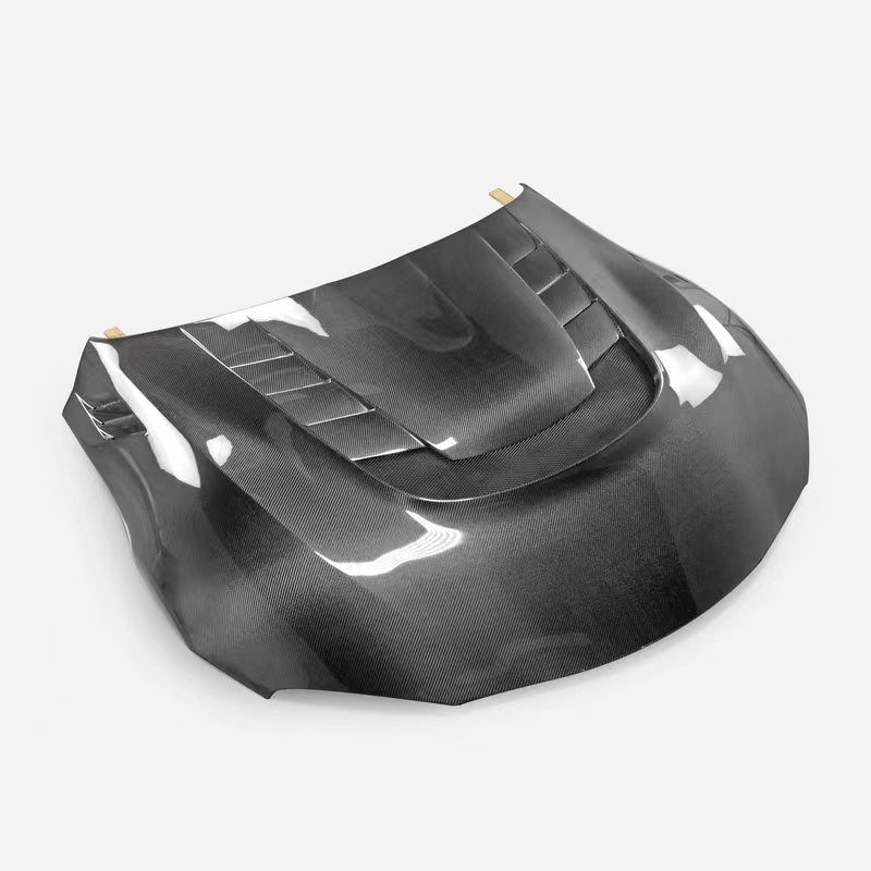 JDMuscle Tanso Carbon Fiber Hood VS Style - 2020+ Toyota Supra GR A90/A91 - JDMuscleHoods2x2 Twill
