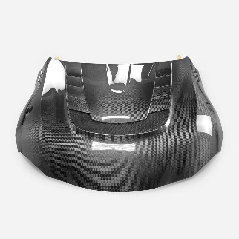 JDMuscle Tanso Carbon Fiber Hood VS Style - 2020+ Toyota Supra GR A90/A91 - JDMuscleHoods2x2 Twill