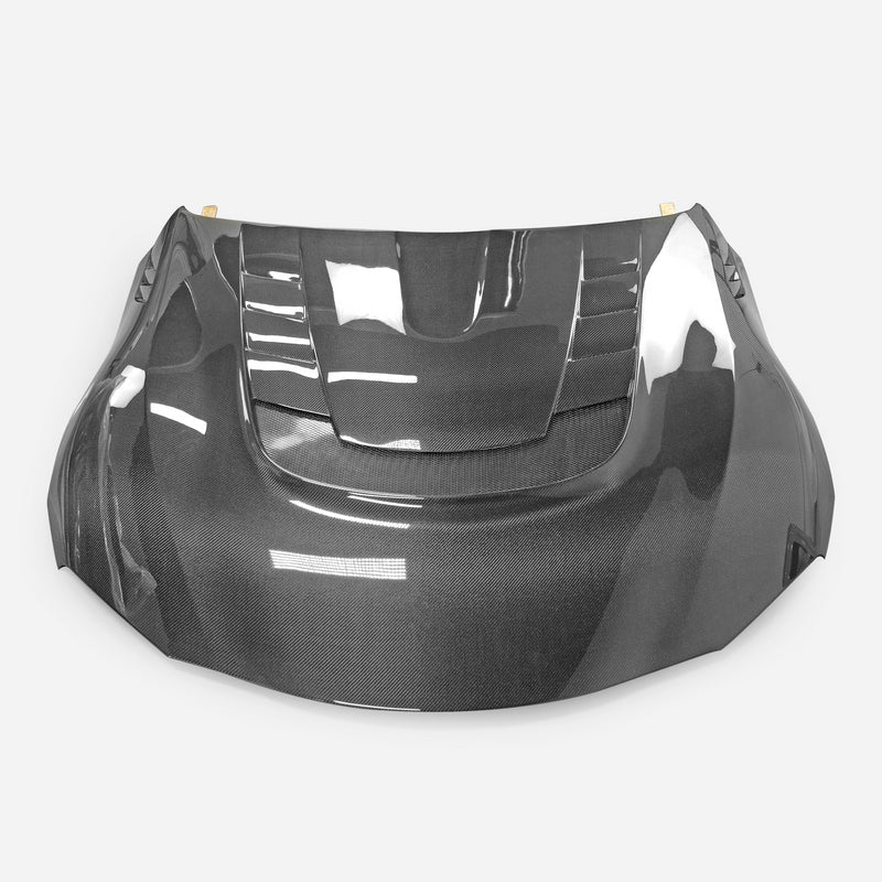 JDMuscle Tanso Carbon Fiber Hood VS Style - 2020+ Toyota Supra GR A90/A91 - JDMuscleHoods2x2 Twill