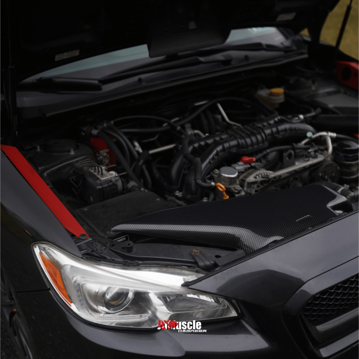 JDMuscle Tanso Carbon Fiber Intake Trim Cover v2 - 2015+ WRX/STI - JDMuscleIntake CoverJDM-WRX15-INTCS-12x2 Twill Regular