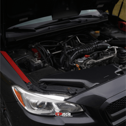 JDMuscle Tanso Carbon Fiber Intake Trim Cover v2 - 2015+ WRX/STI - JDMuscleIntake CoverJDM-WRX15-INTCS-12x2 Twill Regular