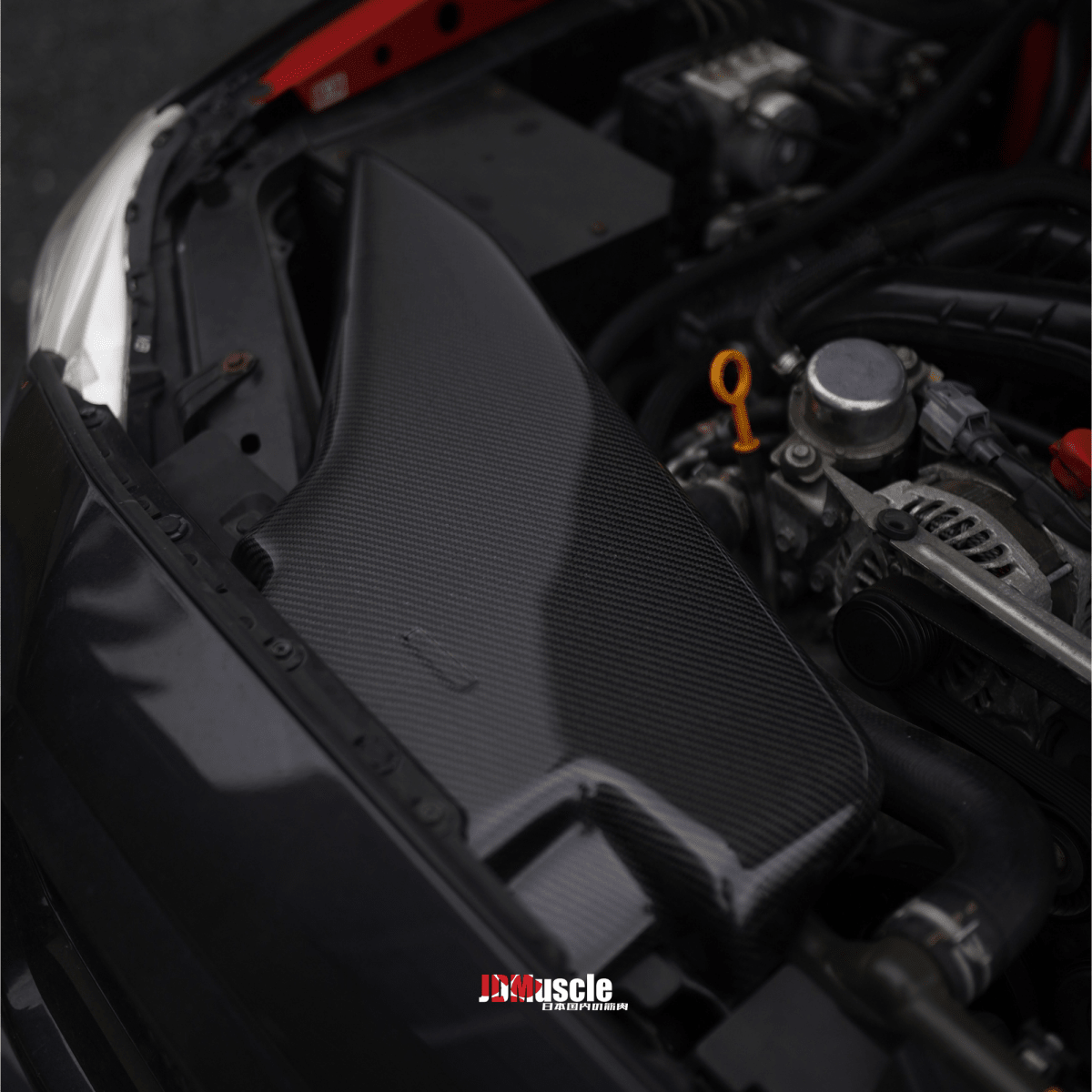 JDMuscle Tanso Carbon Fiber Intake Trim Cover v2 - 2015+ WRX/STI - JDMuscleIntake CoverJDM-WRX15-INTCS-12x2 Twill Regular