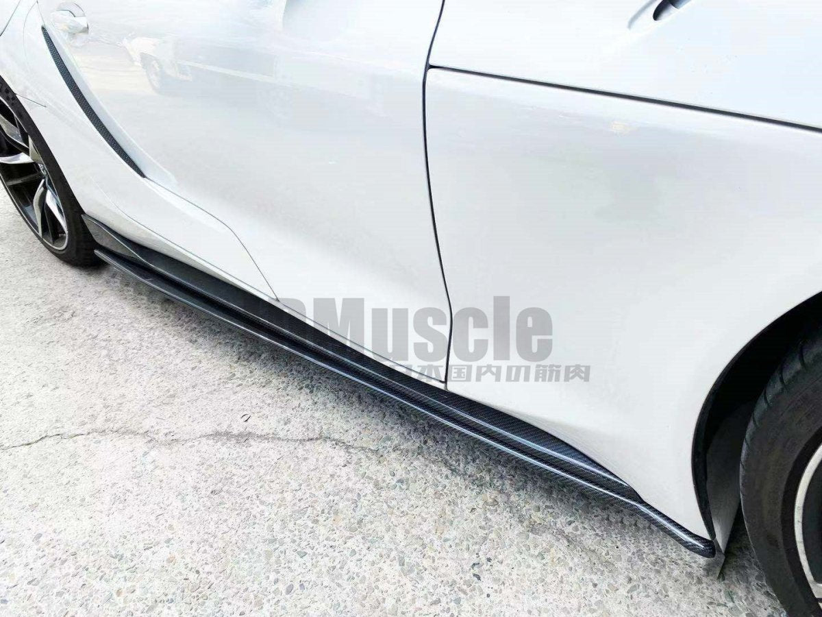 JDMuscle Tanso Carbon Fiber MX Style Side Skirt for 2020+ Toyota Supra - JDMuscleSide SkirtsJDM-A90-SS1