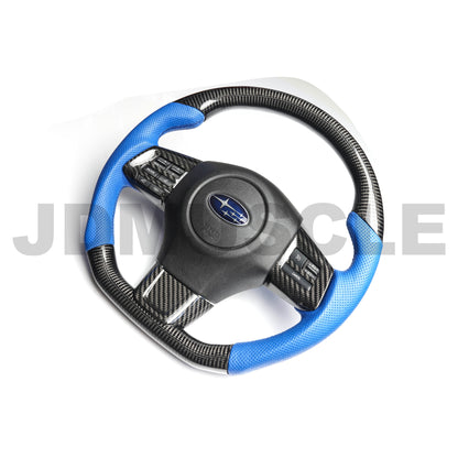 JDMuscle Tanso Carbon Fiber Steering Wheel Covers - 2015 WRX MT / STI-JDM-WRX15-SWC-15-JDM-WRX-SWC-15-Steering Wheels-JDMuscle-JDMuscle