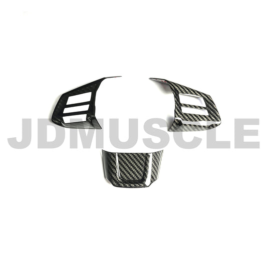JDMuscle Tanso Carbon Fiber Steering Wheel Covers - 2015 WRX MT / STI-JDM-WRX15-SWC-15-JDM-WRX-SWC-15-Steering Wheels-JDMuscle-JDMuscle