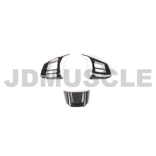 JDMuscle Tanso Carbon Fiber Steering Wheel Covers - 2016-2019* WRX MT / STI-JDM-WRX15-SWC-16-JDM-WRX-SWC-16-Steering Wheels-JDMuscle-JDMuscle