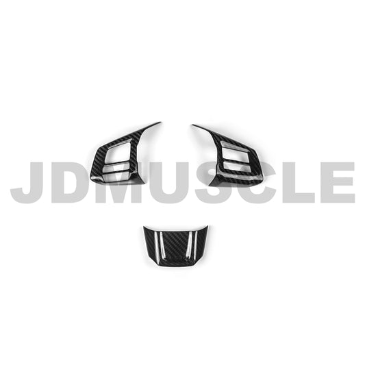 JDMuscle Tanso Carbon Fiber Steering Wheel Covers - 2019+ WRX MT / STI-JDM-WRX15-SWC-19-JDM-WRX-SWC-19-Steering Wheels-JDMuscle-JDMuscle