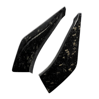JDMuscle Tanso Carbon Fiber VS Style Canards - 2020+ Toyota Supra w/ stock bumper - JDMuscleCanardsJDM-A90-CN-VS-12x2 Twill Carbon Fiber