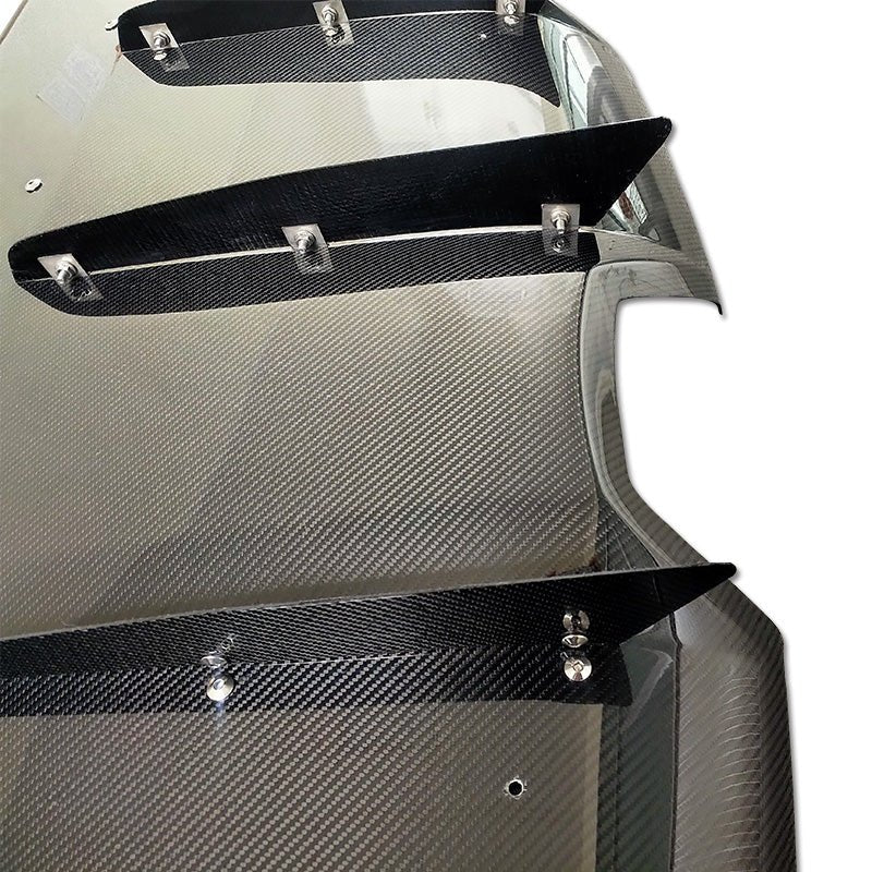 JDMuscle Tanso Carbon Fiber VS Style Rear Diffuser 7PC for 2020+ Toyota Supra - JDMuscleDiffusers and Vortex GeneratorsJDM-A90-RD-VS-12x2 Twill Carbon Fiber