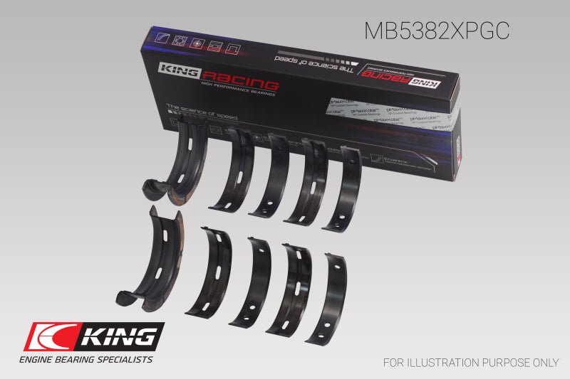 King Subaru EJ20/EJ22/EJ25 | Incl. Turbo | Size 0.25 pMaxBlack Coated Main Bearing Set - JDMuscleNon-CategorizedkingMB5382XPGC0.25