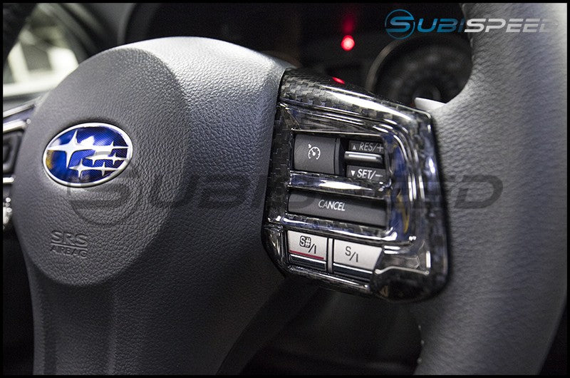 LM LE Dry Carbon Fiber Steering Wheel Covers Type 2 Subaru WRX / STI 2016 - 2020