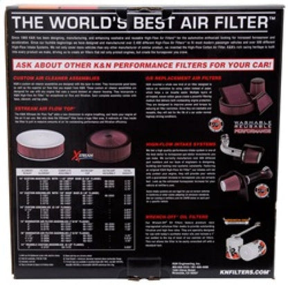 K&N 14in Red Custom Air Cleaner Assembly 5.125in ID x 14in OD x 6.625in H | 60-1270 - JDMuscleFilter Cleaning Kits and Accessoriesknn60-1270