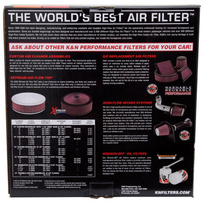 K&N Flow Control Custom Assembly 2BBL HOL. W/ CHK 14X4 | RP-5105 - JDMuscleHigh Flow Replacement Panel Filtersknn61-2000