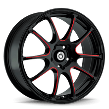 Konig Illusion 17x7 5x100 ET40 Black/Ball Cut Red - JDMuscleNon-CategorizedkngIL7751040R
