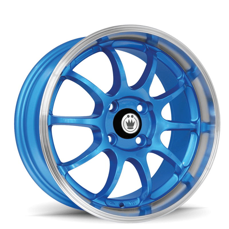 Konig Lightning 15x7 4x100 ET38 Blue/Machine Lip - JDMuscleNon-CategorizedkngLI57100383