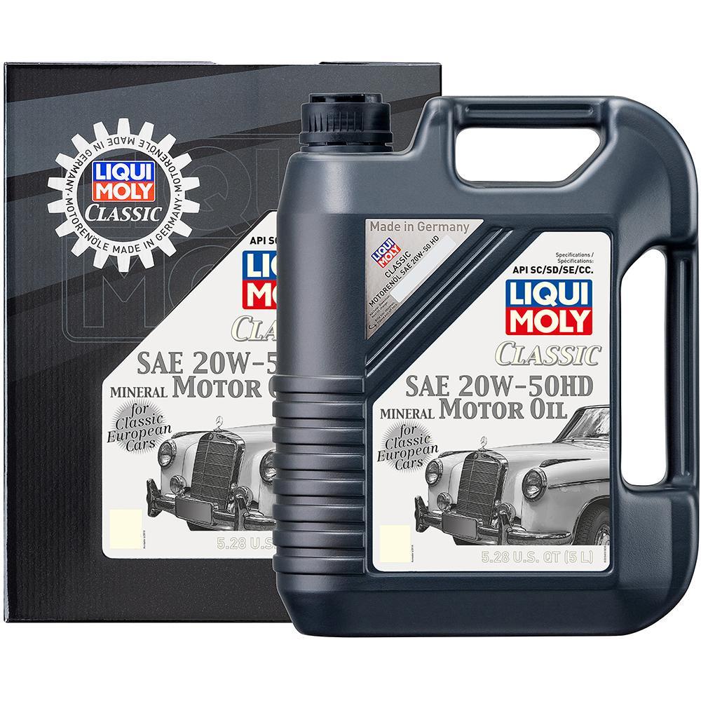 LIQUI MOLY 5L Classic Motor Oil SAE 20W-50 HD (20262)-lqm20262-Oiling System Components-LIQUI MOLY-JDMuscle