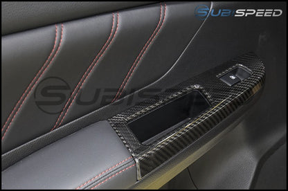 OLM S-LINE CARBON FIBER DOOR SWITCH PANEL COVERS 15-2016 WRX & STI | OLM-15WRX-PSCLH