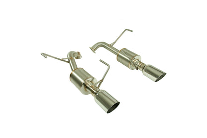 Nameless Performance [18-19 Legacy 3.6R] Dual Exit AxleBack w/ Single wall 4" Polished tips and 5" Mufflers | SUAB18LEG-5MU