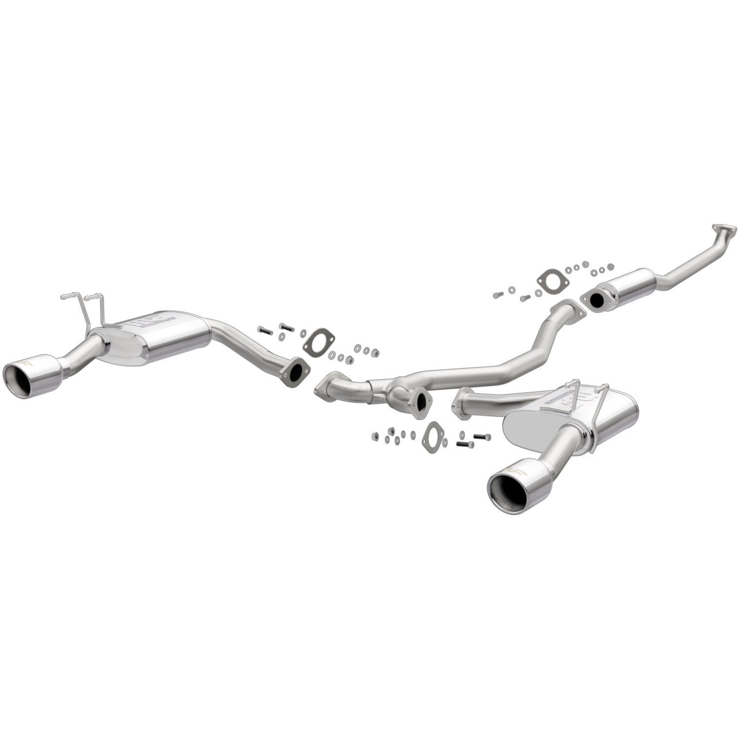 MagnaFlow Cat Back Exhaust 2.25in SS Dual Outlet Honda Civic Sedan 1.5L L4 Turbo 2016-2019 / Civic SI 2017 (19312)-mag19312-19312-Cat Back Exhaust System-Magnaflow Performance-JDMuscle