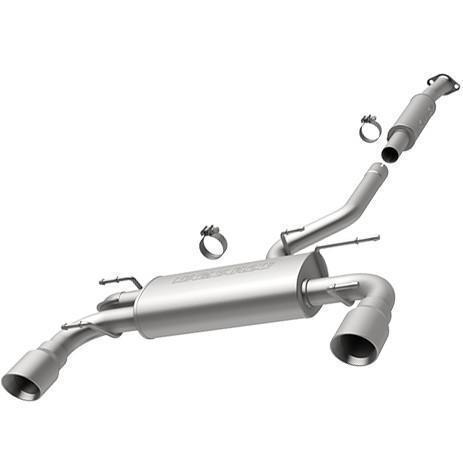 MagnaFlow Dual Split Rear Exit Stainless Cat Back Exhaust Scion FR-S 2013-2016 / Subaru BRZ 2013-2019 / Toyota FT-86 2017-2019 (15157)-mag15157-15157-Cat Back Exhaust System-Magnaflow Performance-JDMuscle