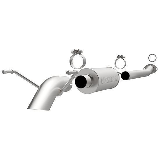 Magnaflow Single Exit Stainless Off Road Pro Series Cat Back Exhaust 2013-2014 Toyota Tacoma V6 4.0L (17145)-mag17145-17145-Cat Back Exhaust System-Magnaflow Performance-JDMuscle