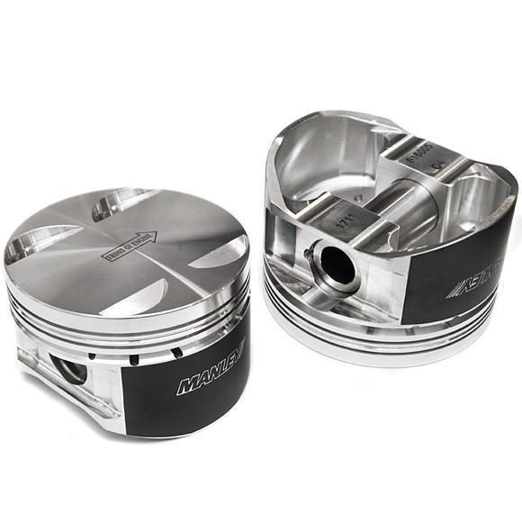 Manley 75mm STD Stroke 92.5mm +0.5mm Bore 8.5:1 Dish Piston Set w/ Rings 98+ Subaru WRX (EJ205) (615005C-4)-man615005C-4-615005C-4-Pistons and Sleeves-Manley Performance-JDMuscle