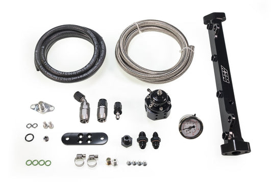 MAPerformance AFPR Install Kit with AEM Regulator & Fuel Rail Mitsubishi Lancer Evolution VIII / IX 2003-2006 | EVO-AFPR-AEM-LW + 25-131BK-PARENT