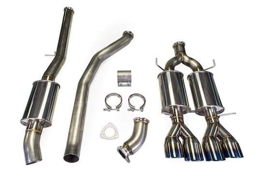 MAPerformance Catback Exhaust Honda Civic Si Sedan Only 2017+ | HDAX - CBE - SN - PARENT - JDMuscleCat Back Exhaust SystemMAPHDAX-CBE-SN-RCE-BLNo, Factory Front Pipe 3 - Bolt Flange Attachment StyleRace MufflerBlue Tips