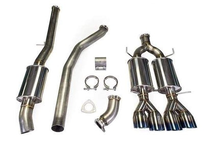 MAPerformance Catback Exhaust Honda Civic Si Sedan Only 2017+ | HDAX - CBE - SN - PARENT - JDMuscleCat Back Exhaust SystemMAPHDAX-CBE-SN-RCE-BLNo, Factory Front Pipe 3 - Bolt Flange Attachment StyleRace MufflerBlue Tips