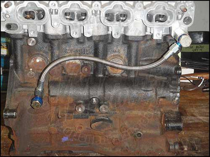 MAPerformance MIVEC Oil Feed Line for 2.4L Mitsubishi Evolution 9 Conversion 2005 - 2006 | EVO - MOFL - PARENT - JDMuscleOil Feed Lines and FittingsMAPEVO-MOFL-BKBlack