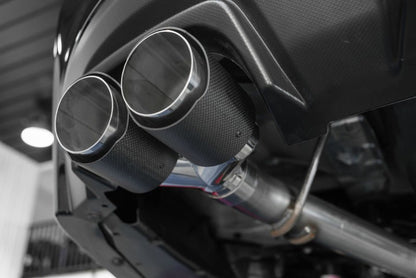 MBRP [15 - 21 WRX 2.0L/STI 2.5L] 3in Dual Split Rear Exit w/ 3.5" CF Tips - T304 - Race Version | S48023CF - JDMuscleCat Back Exhaust SystemmbrpS48023CF