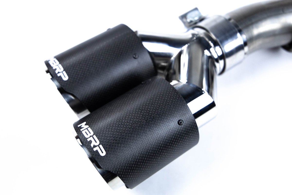 MBRP [15 - 21 WRX/STI] 3inch Cat Back Dual Split Rear Exit T304 with Carbon Fiber Tips Race version | S48023CF - JDMuscleCat Back Exhaust SystemMBRS48023CF