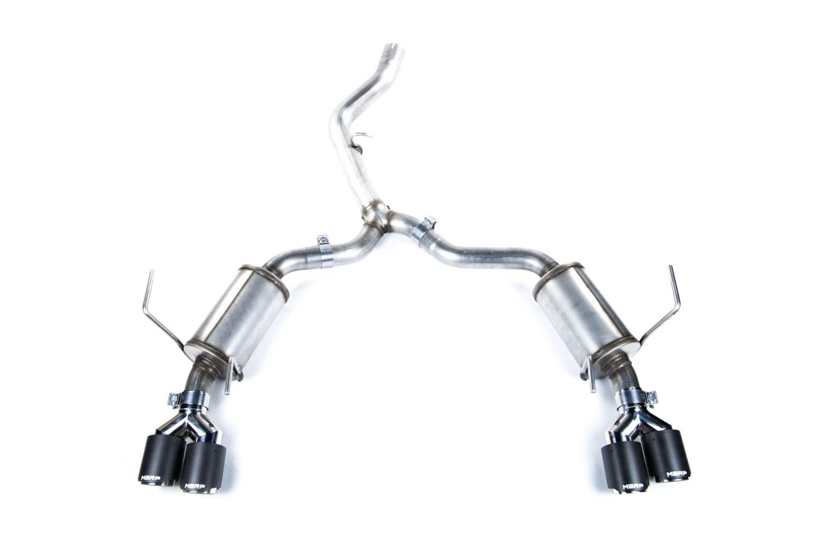 MBRP [15 - 21 WRX/STI] 3inch Cat Back Dual Split Rear Exit T304 with Carbon Fiber Tips Street version | S48003CF - JDMuscleCat Back Exhaust SystemMBRS48003CF