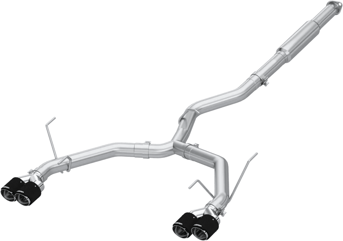 MBRP [22 - 26 WRX] 3in Cat - Back Dual Split Rear Quad Carbon Fiber Tips Race Profile Exhaust | S48083CF - JDMuscleCat Back Exhaust SystemmbrpS48083CF