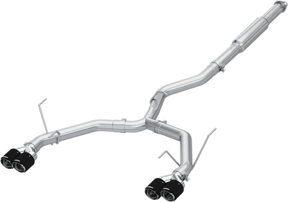 MBRP [22-25 WRX] 3in Cat-Back Dual Split Rear Quad Carbon Fiber Tips Race Profile Exhaust | S48083CF