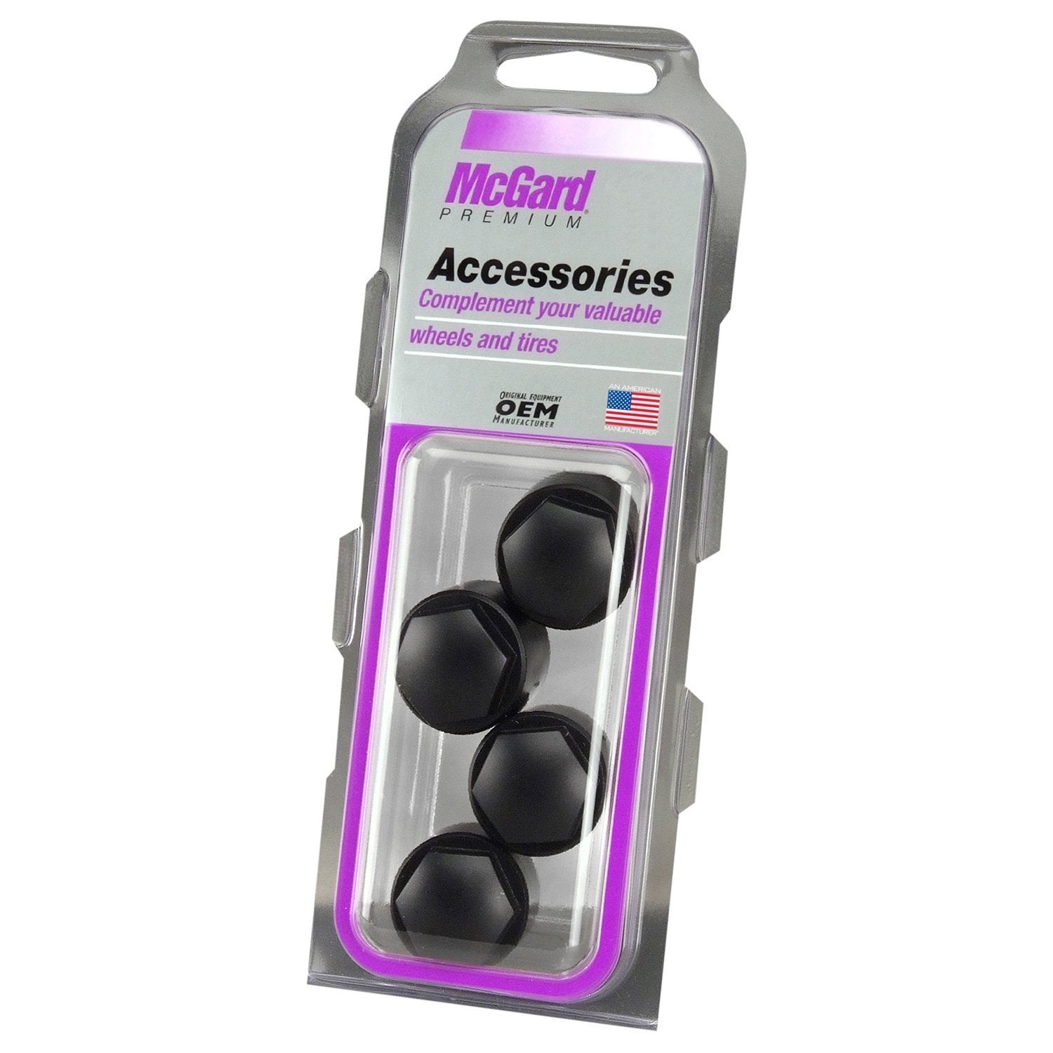 McGard Black Nylon Caps / For use with Part No. 24010-24013 (70005)-mcg70005-Wheels, Tires & Accessories-McGard-JDMuscle