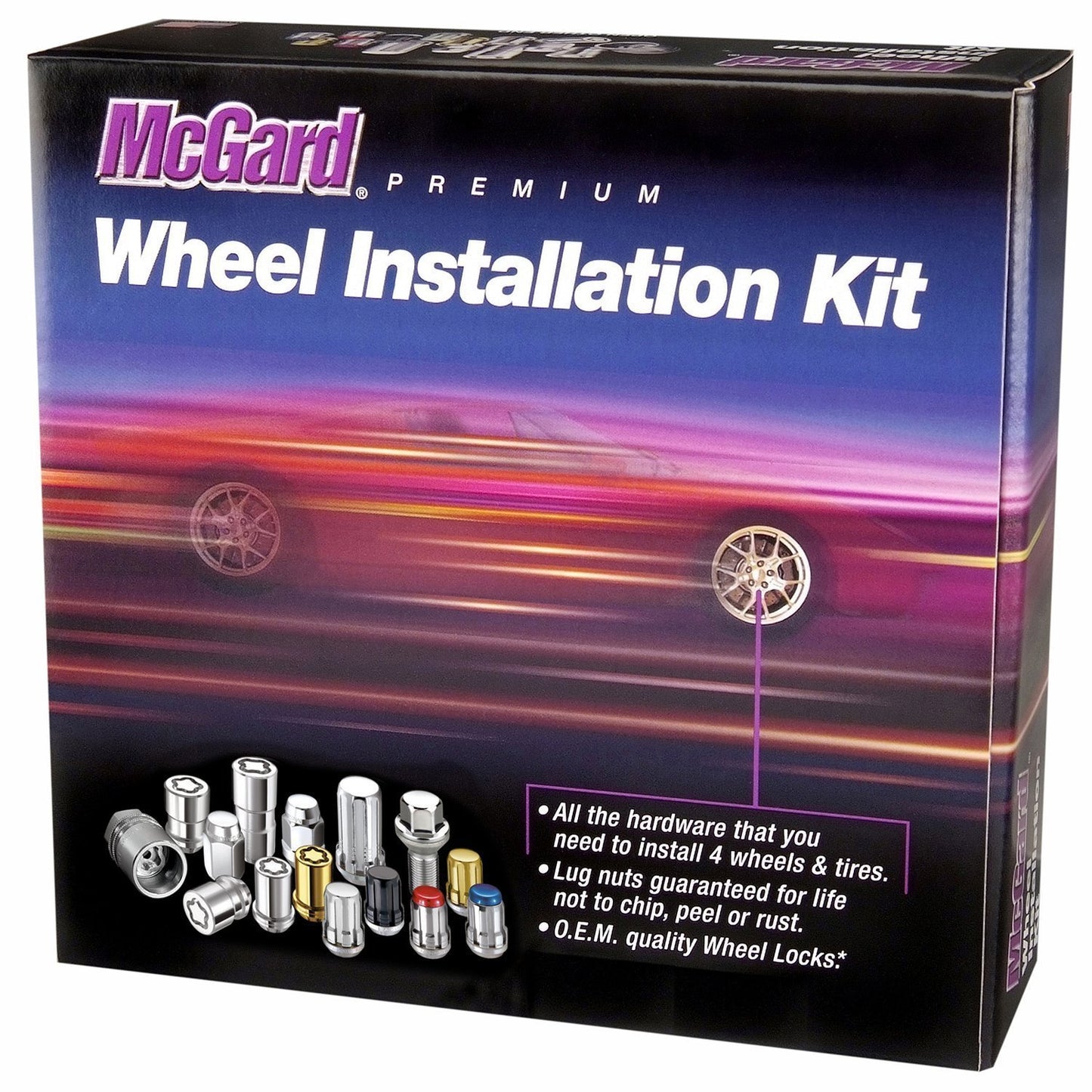 McGard Cone Seat Exposed Style Wheel Installation Kit / Black (84617)-mcg84617-mcg84617-Lug Nuts-McGard-JDMuscle