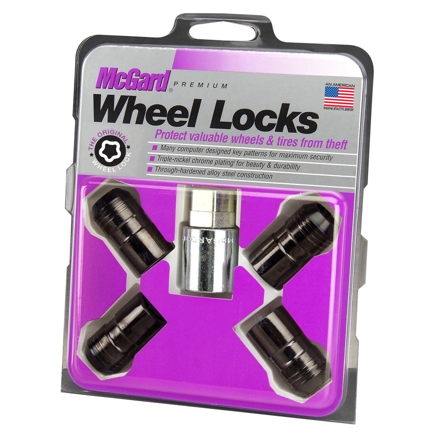 McGard Cone Seat Exposed Style Wheel Locks / Black (24216)-mcg24216-mcg24216-Lug Nuts-McGard-JDMuscle
