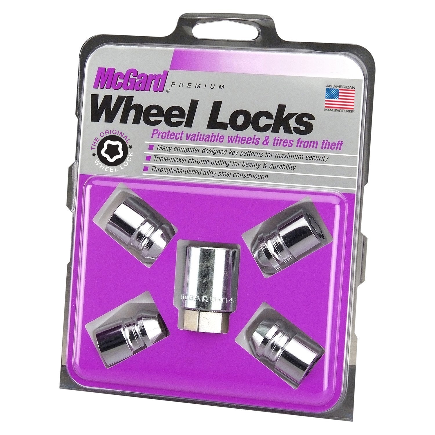 McGard Cone Seat Exposed Style Wheel Locks / Chrome (24152)-mcg24152-mcg24152-Lug Nuts-McGard-JDMuscle
