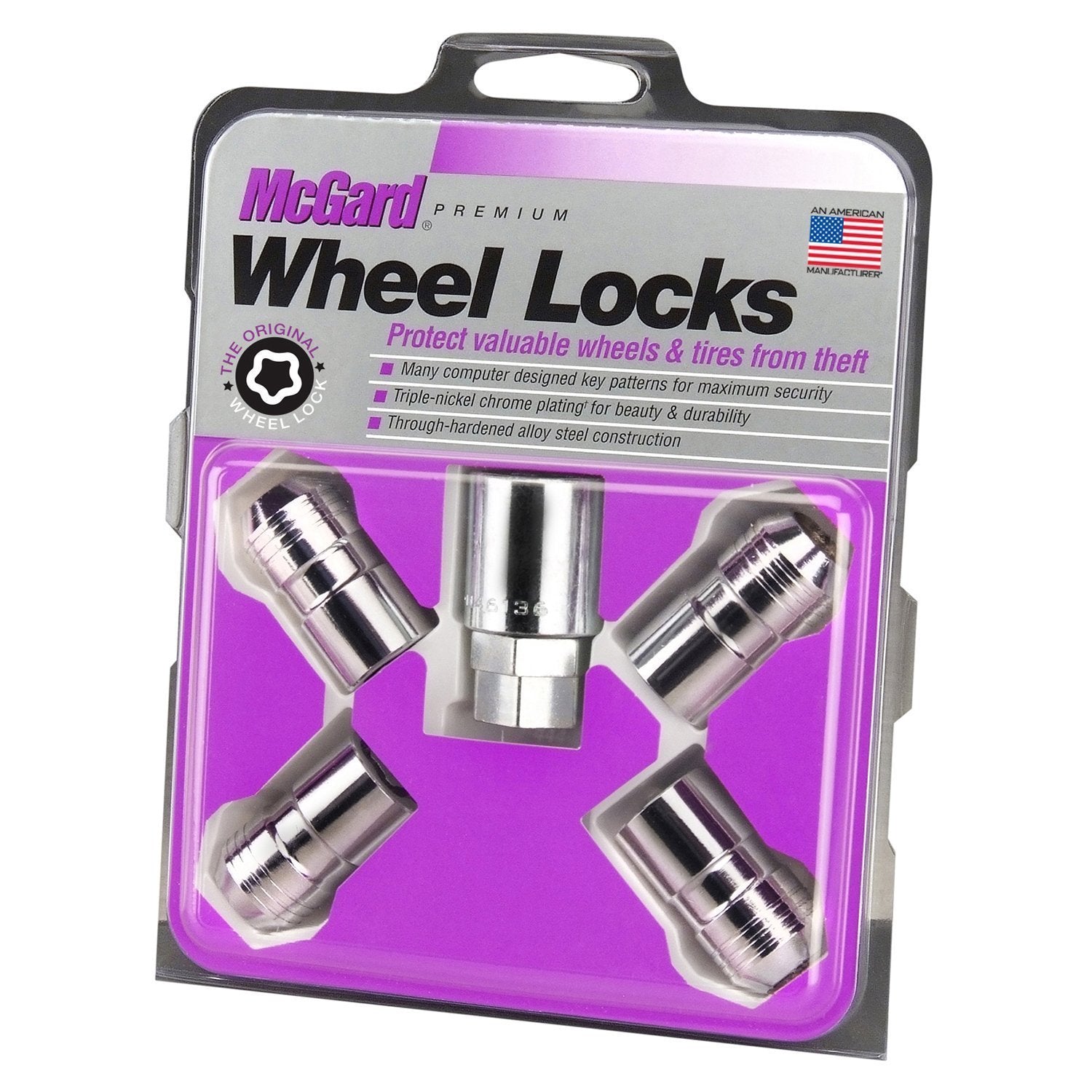 McGard Cone Seat Exposed Style Wheel Locks / Chrome (24215)-mcg24215-mcg24215-Lug Nuts-McGard-JDMuscle