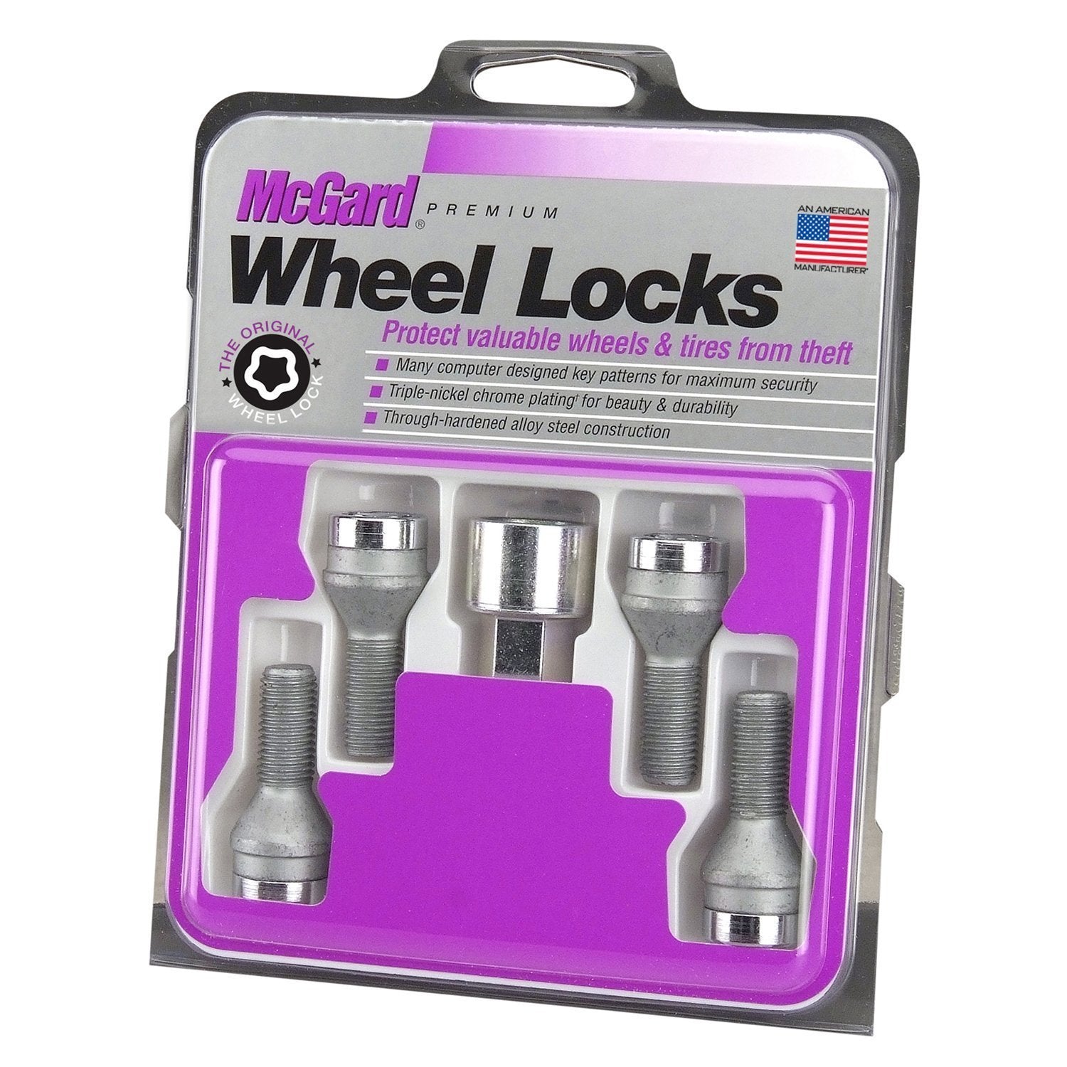 McGard Cone Seat Style Wheel Lock Bolts / Chrome (27014)-mcg27014-mcg27014-Lug Nuts-McGard-JDMuscle