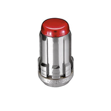 McGard Tuner Style Cone Seat Lug Nuts / Chrome w/ Red Caps / Bulk Box | 65001RC