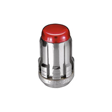 McGard Tuner Style Cone Seat Lug Nuts / Chrome w/ Red Caps / Bulk Box | 65002RC