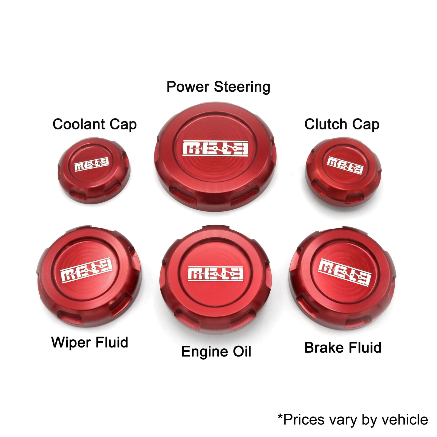 Mele Design MeLe Subaru Engine Cap Set-Cosmetic-MeLe Design Firm-08-14 WRX/STI-Red-JDMuscle