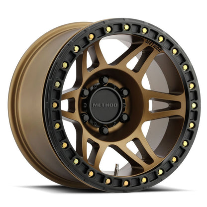 Method MR106 Beadlock 17x9 - 44mm Offset 8x6.5 130.81mm CB Method Bronze w/BH - H36125 Wheel | MR10679080944B - JDMuscleWheelsmrwMR10679080944B