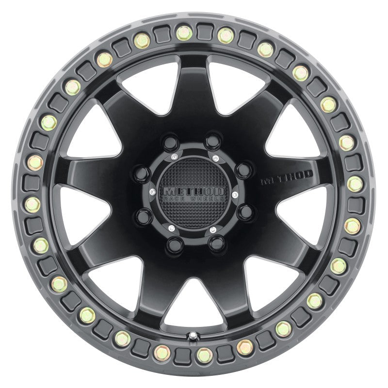 Method MR108 17x9 - 44mm Offset 8x6.5 130.81mm CB Matte Black w/BH - H24125 - 38 Wheel - JDMuscleNon - CategorizedmrwMR10879080544B