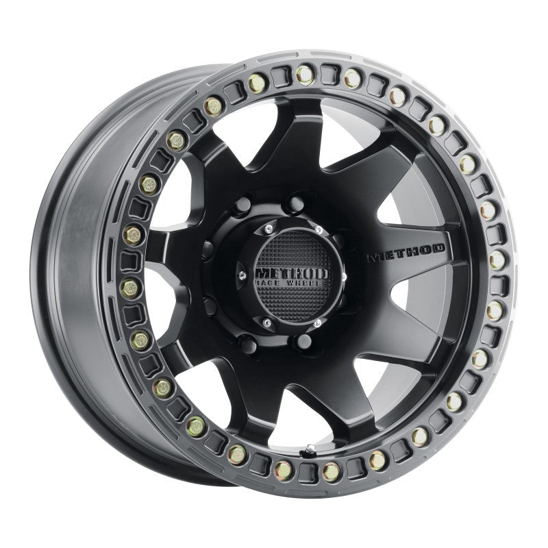Method MR108 17x9 - 44mm Offset 8x6.5 130.81mm CB Matte Black w/BH - H24125 - 38 Wheel - JDMuscleNon - CategorizedmrwMR10879080544B