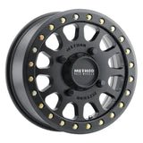 Method MR401 UTV Beadlock 15x6 5+1/+49mm Offset 5x4.5 72mm CB Matte Black w/BH - H24100 Wheel | MR40156012551B - JDMuscleWheelsmrwMR40156012551B
